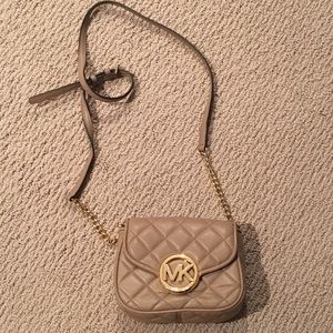 Michael Kors mini crossbody nude purse